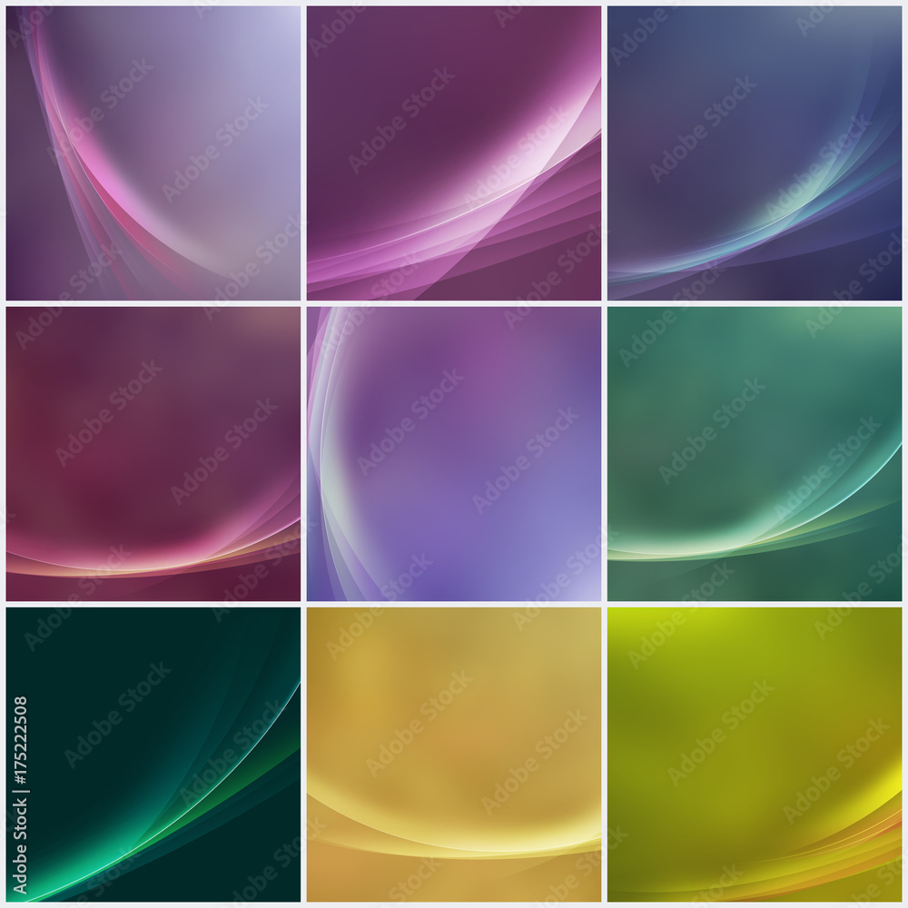 Fototapeta premium Abstarct banners with lighting effect collection