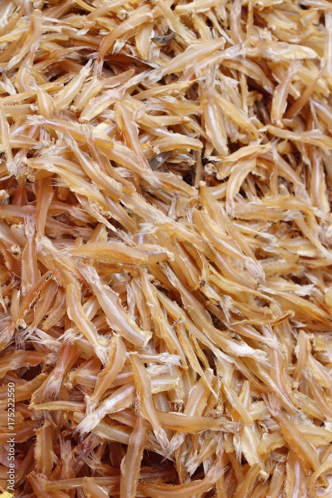 Dried fish for cooking in the market Dried fish for cooking in the market