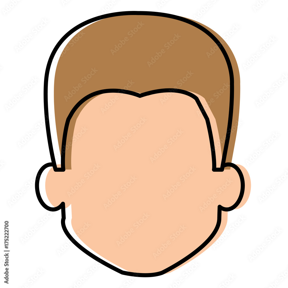 young man head avatar character