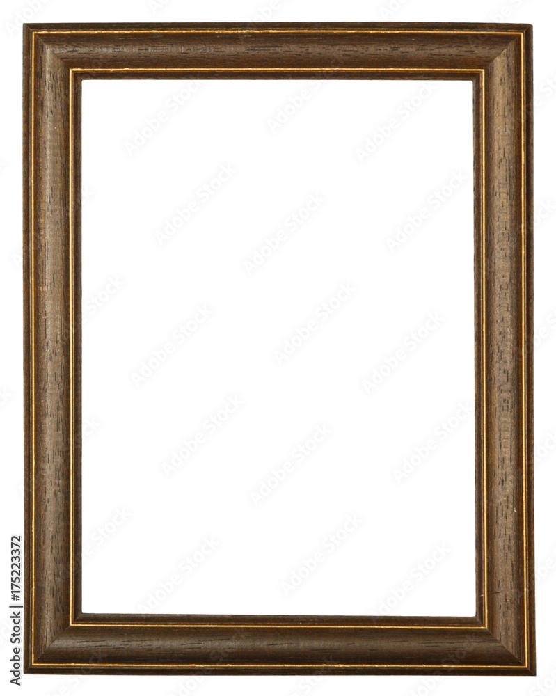 Wooden photo frame isolated on white Wooden photo frame isolated on white