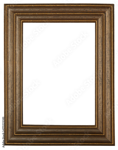 Wooden photo frame isolated on white1