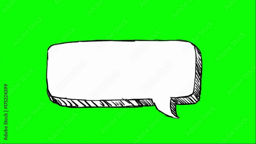 speech bubble -  green screen - drawing