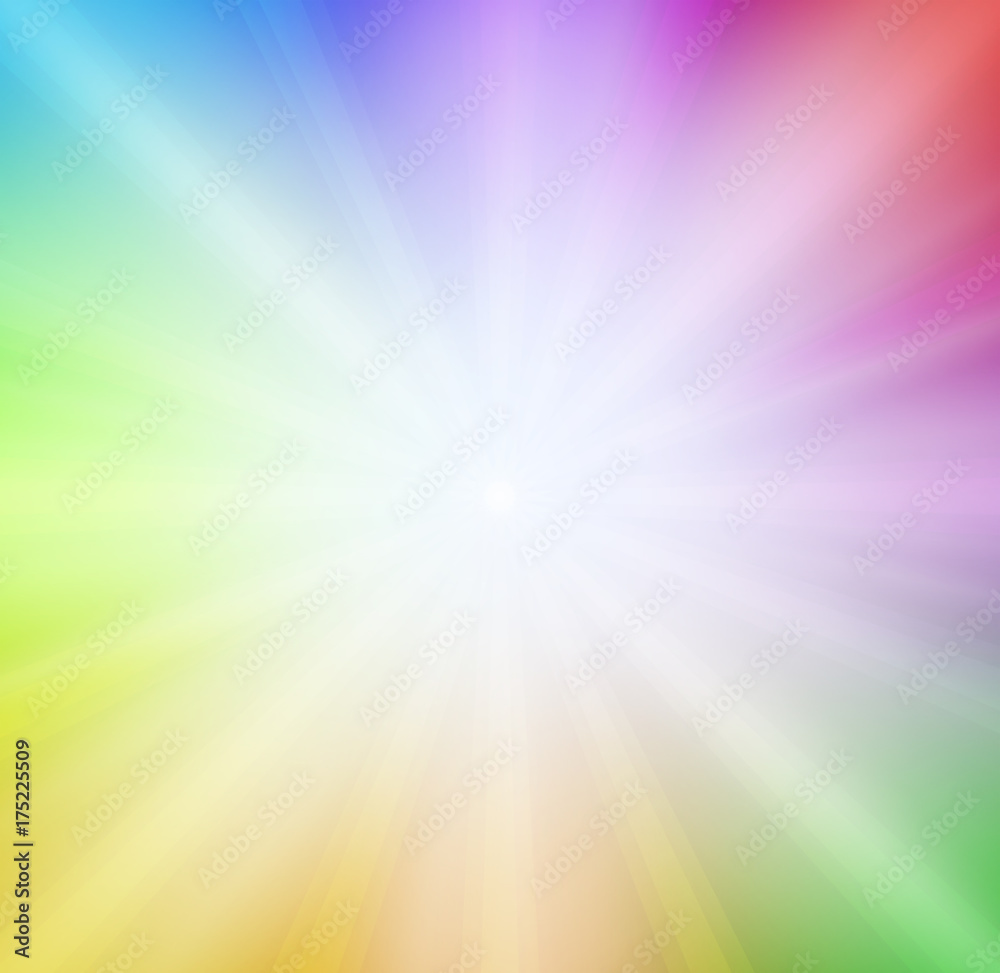 Obraz premium Bright light on rainbow background