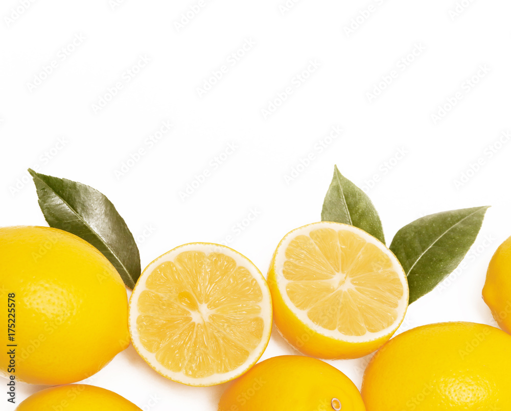 Naklejka Lemon, studio image on white