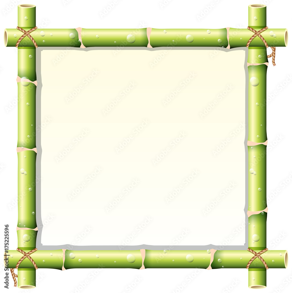 Border design with bamboo stem Border design with bamboo stem