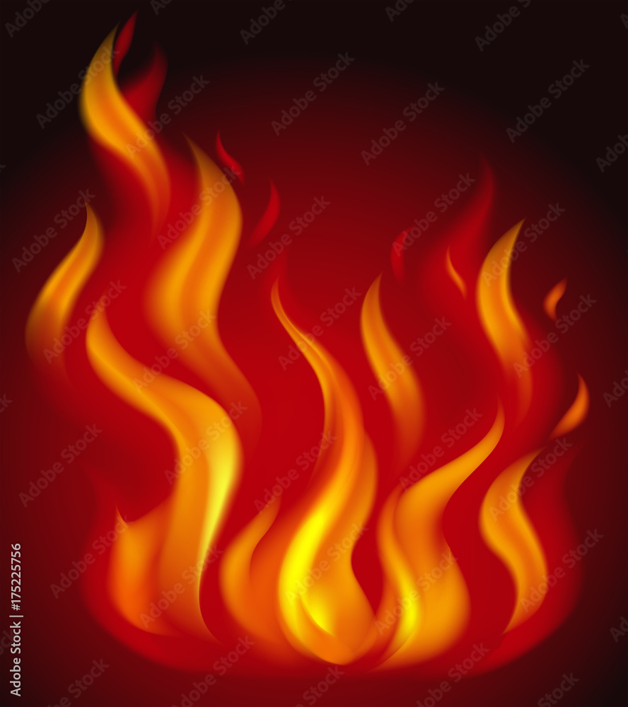 Red flames burning on dark background Red flames burning on dark background