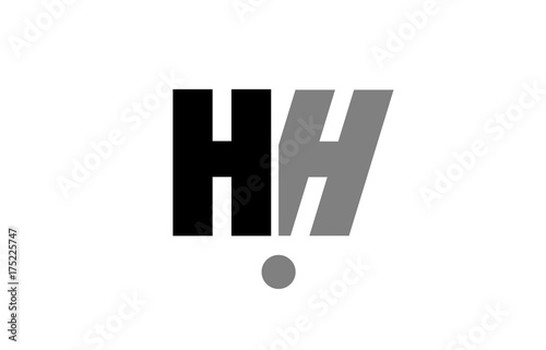 hh h h  black white grey alphabet letter logo icon combination
