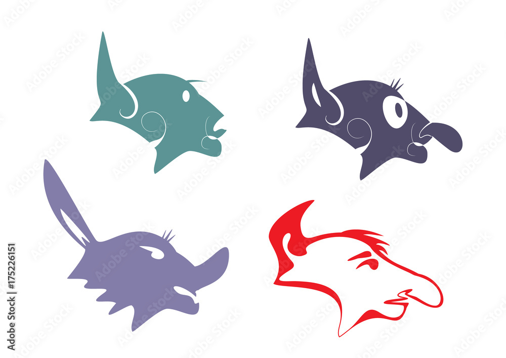 Fototapeta premium головы