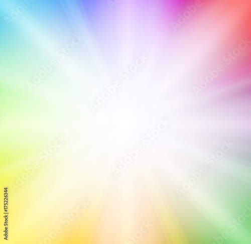 Soft rainbow background with bright light