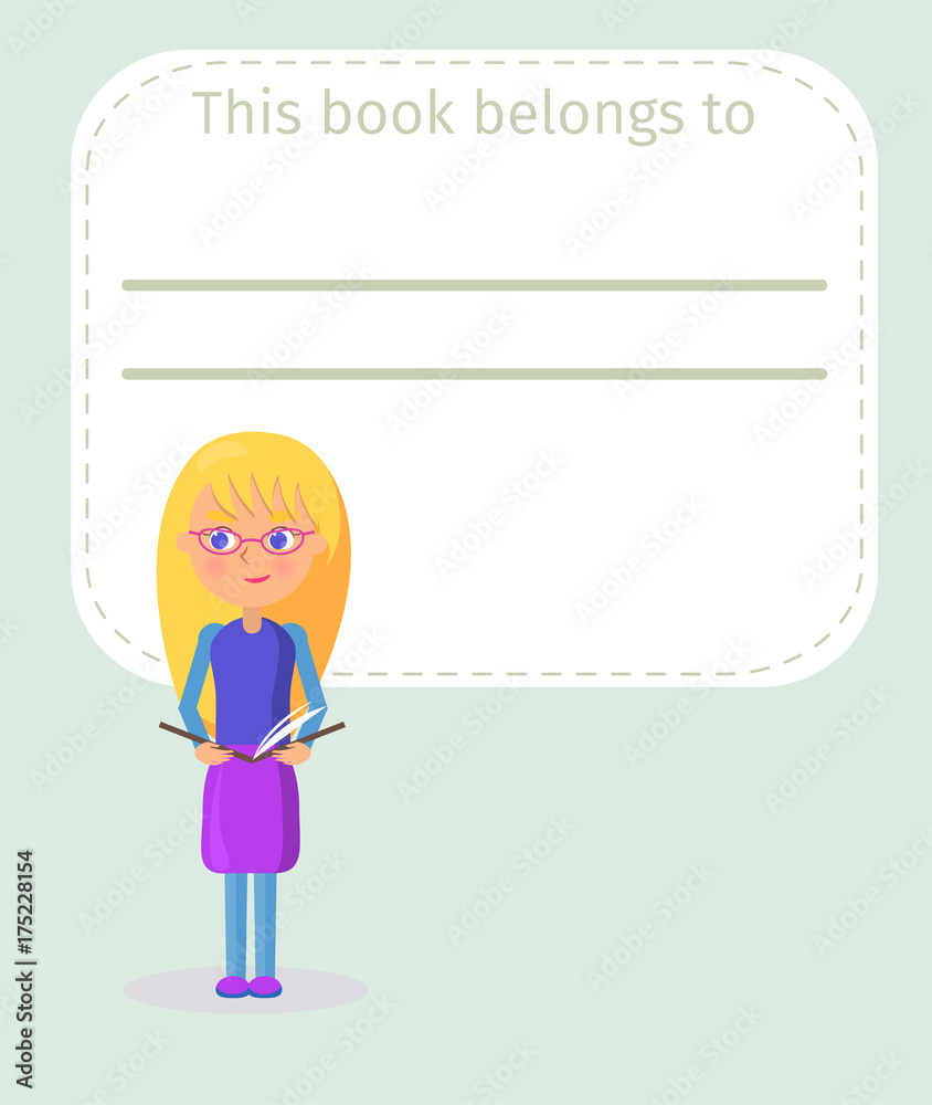 Place for Book Signing with Girl Illustration Place for Book Signing with Girl Illustration