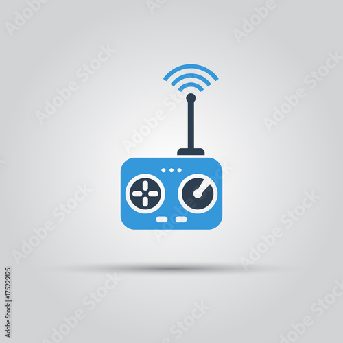 Radio control drones and other models isolated vector flat icon