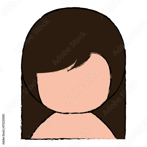 little japanese doll shirtless kawaii character vector illustration design