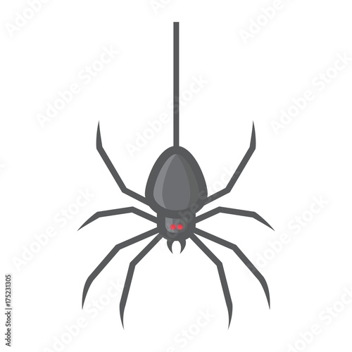Spider filled outline icon, halloween and scary, danger sign vector graphics, a colorful line pattern on a white background, eps 10.