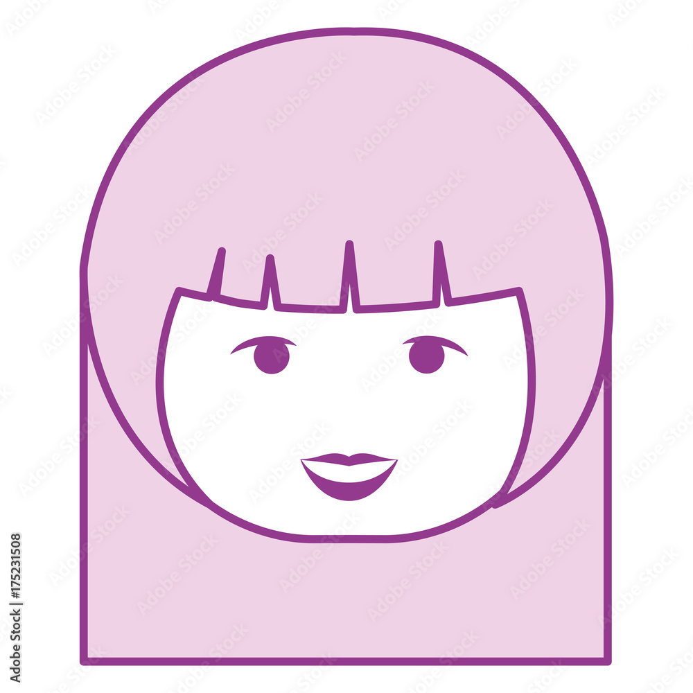 little japanese doll head kawaii character little japanese doll head kawaii character