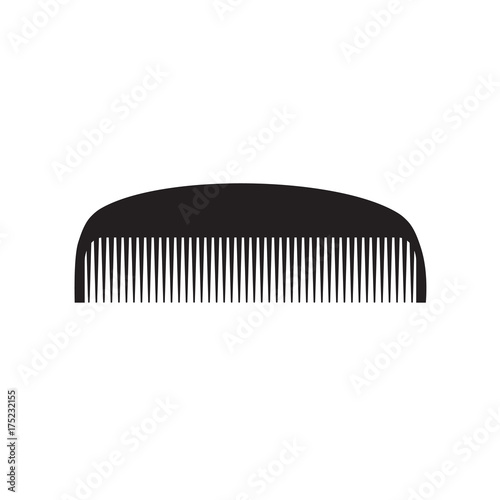 black comb icon- vector illustration