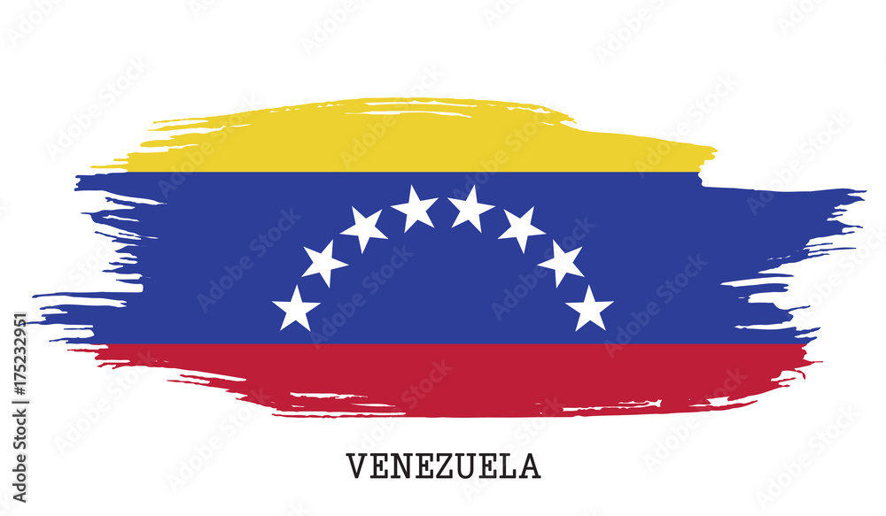 Venezuela flag vector grunge paint stroke Venezuela flag vector grunge paint stroke