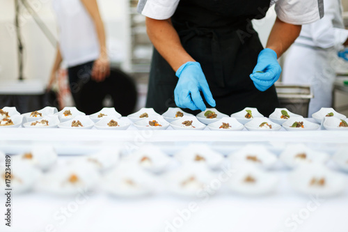 chef preparing food for a catering photo