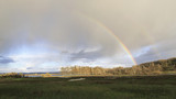 A rainbow over the estuary at Llanmadoc on the Gower Peninsular