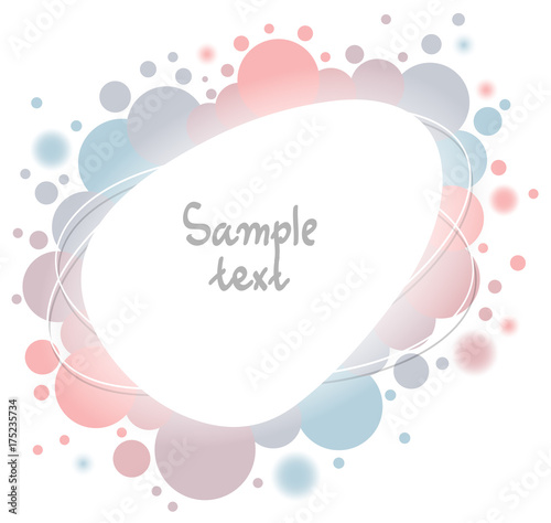 abstract colorful background with empty shape and copy-space, vector