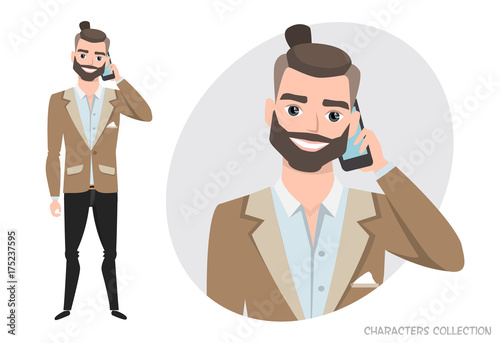 A man is talking on the phone