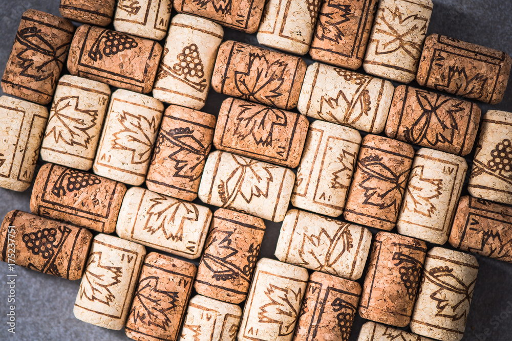 Obraz premium Wine natural corks close view
