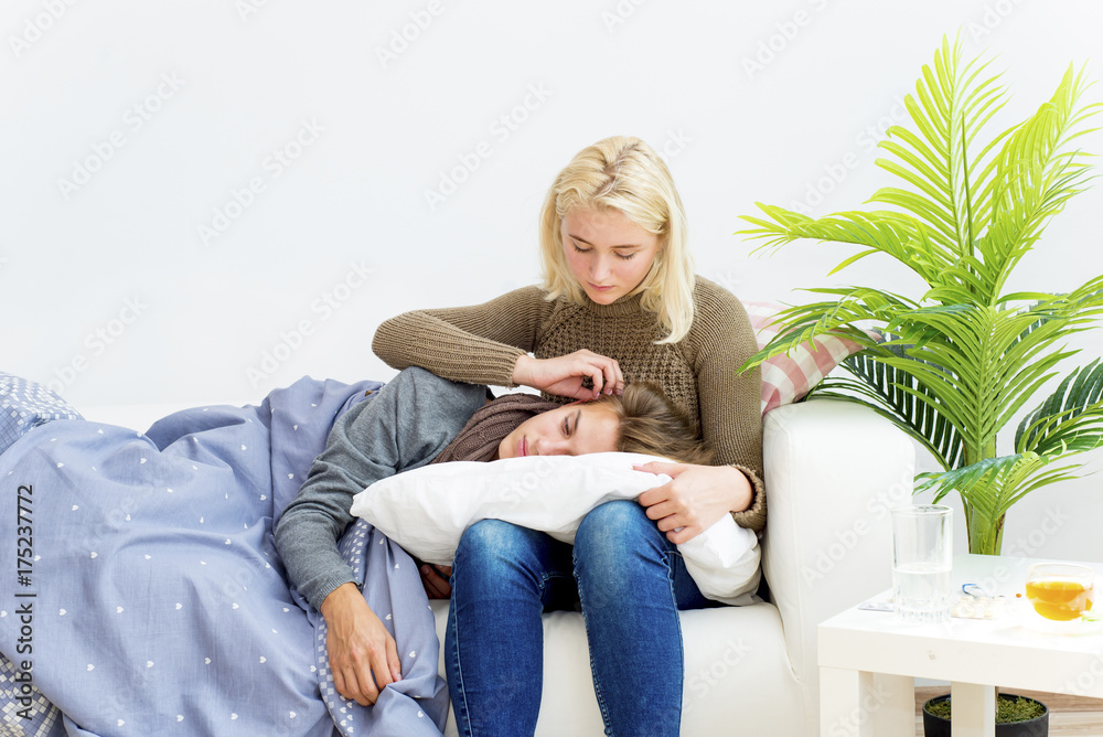 Couple having flu Couple having flu