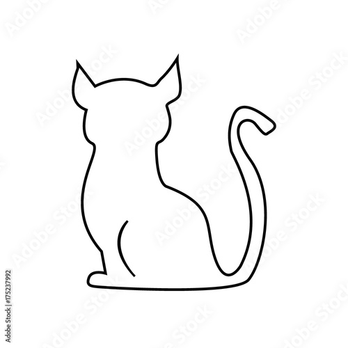 silhouette of a cat on a white background