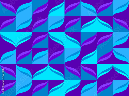 Seamless pattern from blue color tiles background
