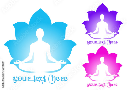 Yoga lotus logos
