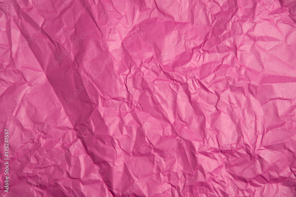 Crumpled pink paper texture Crumpled pink paper texture