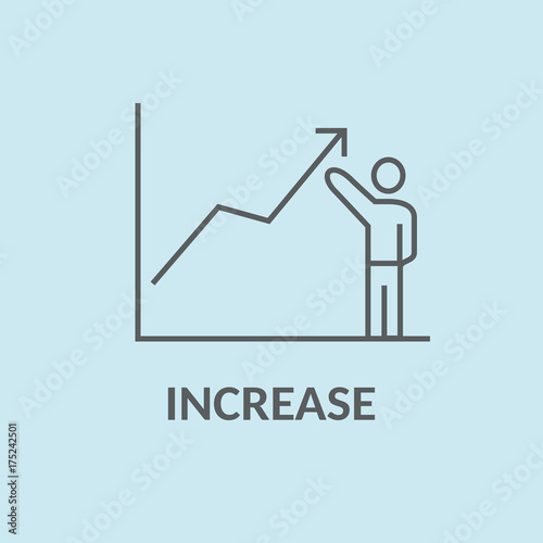 Make your income grow. Increase concept vector. © zphoto