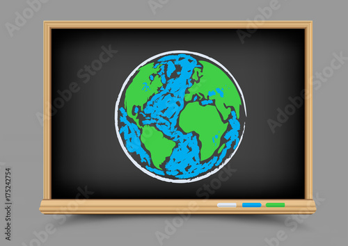 blackboard Earth lesson
