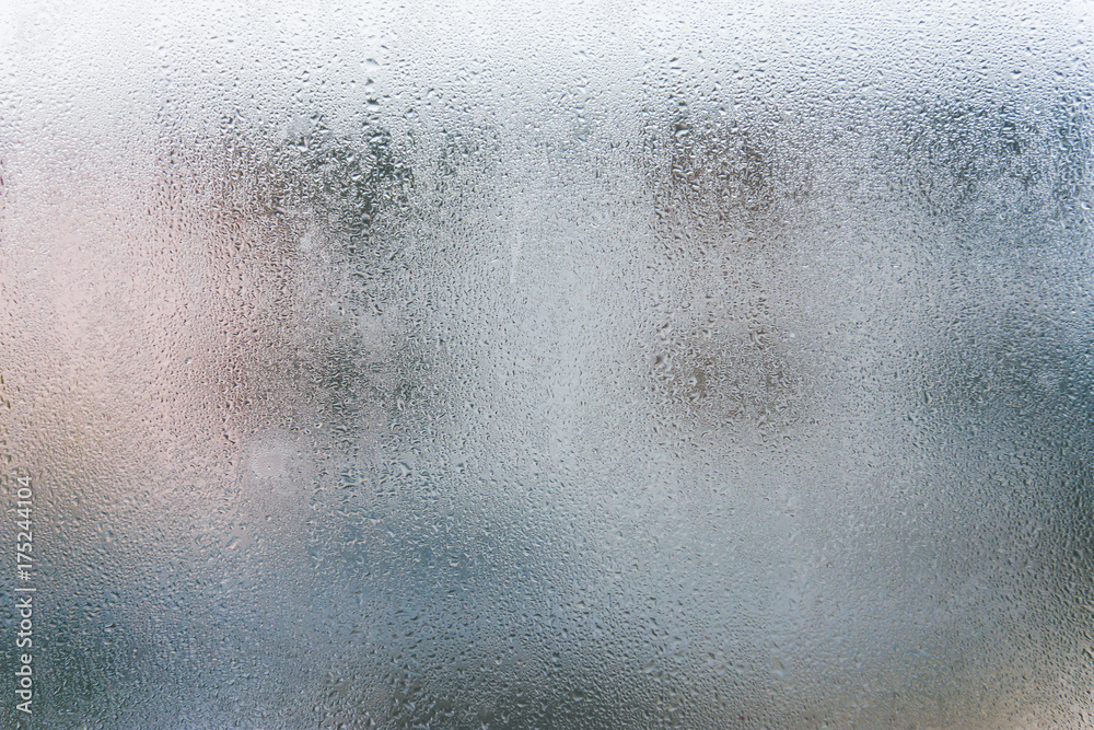 water drops on window glass water drops on window glass