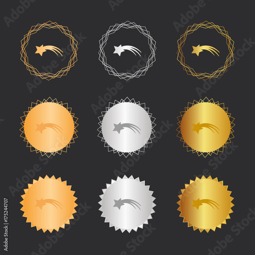 Stern Schnuppe - Bronze, Silber, Gold Medaillen