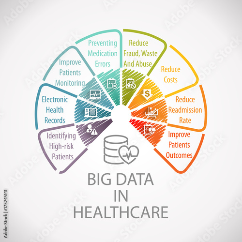 Big Data in Healthcare Wheel Infographic