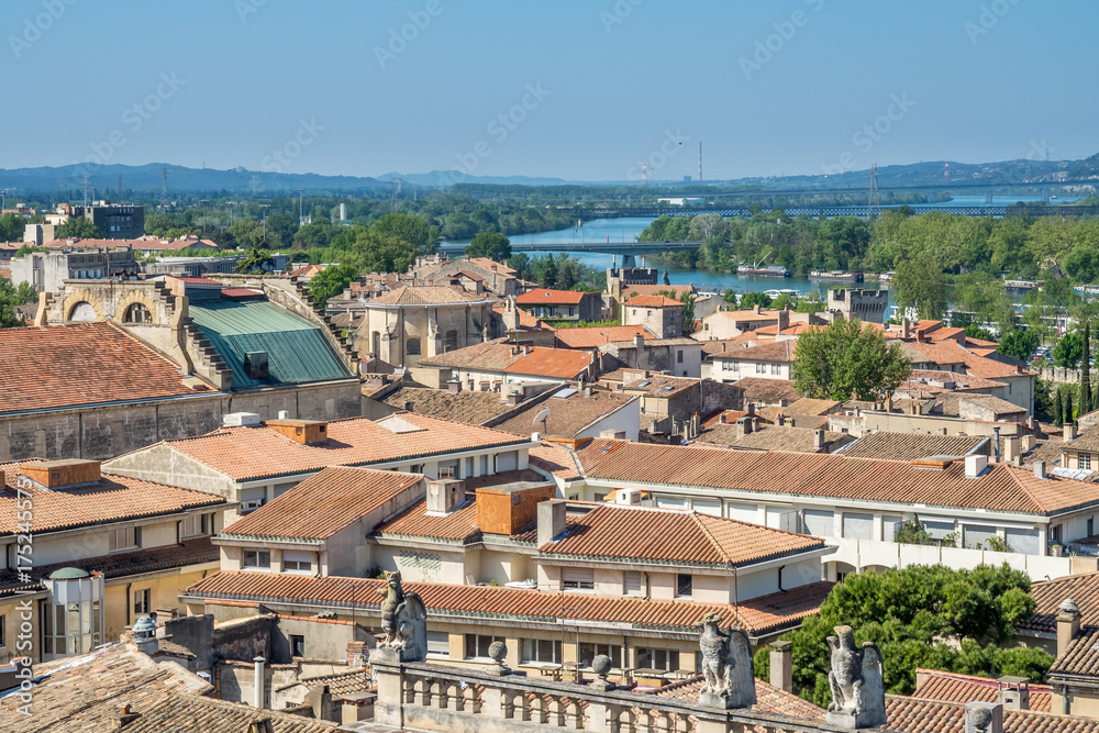 Avignon city view from Papal palace