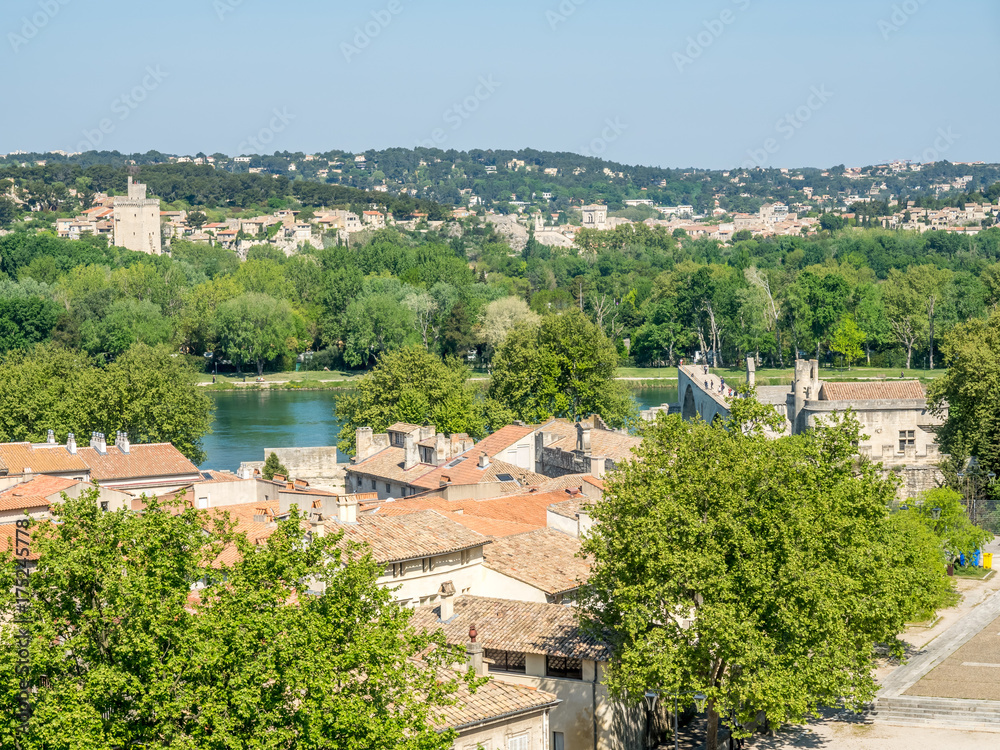 Avignon city view from Papal palace