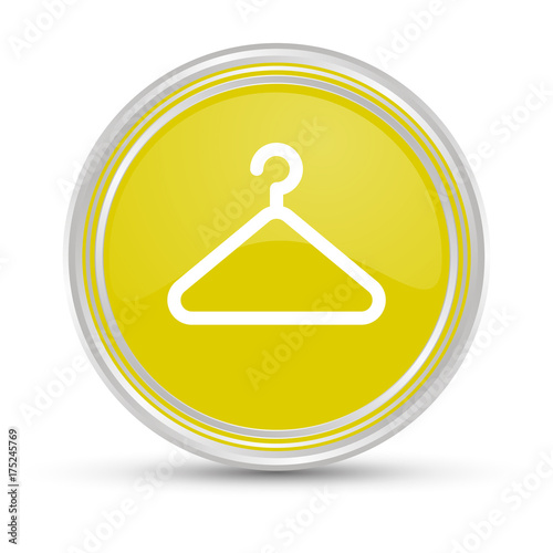 Gelber Button - Kleiderbügel