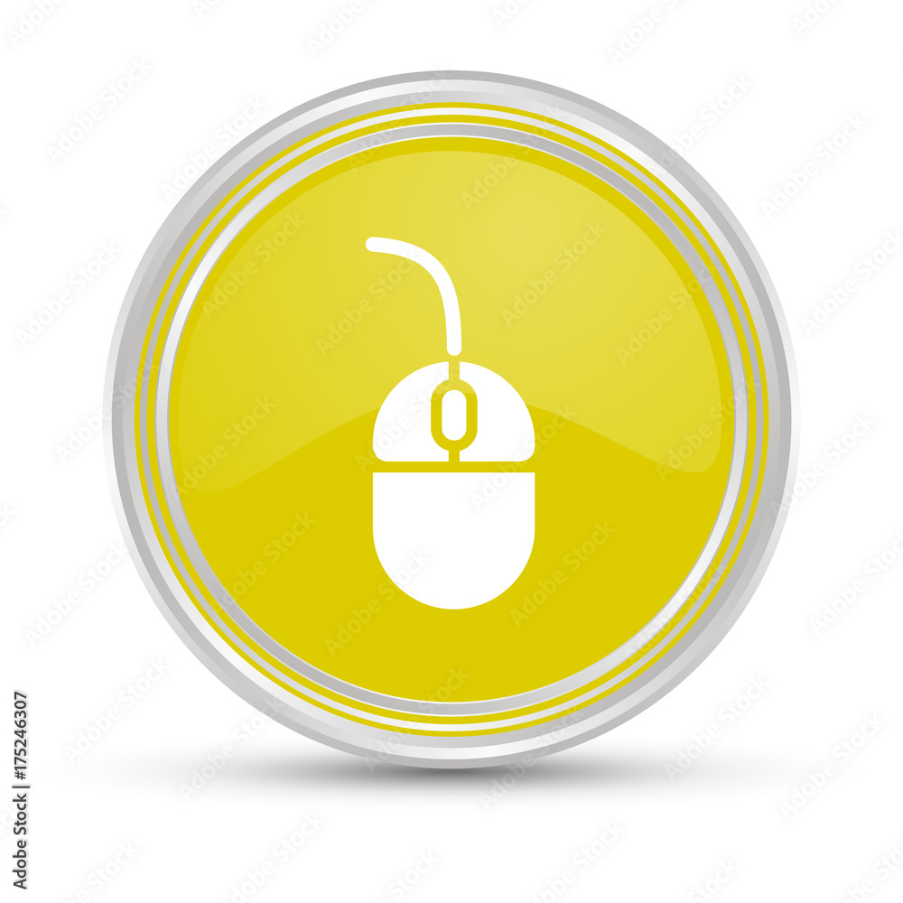 Gelber Button - Computermaus Gelber Button - Computermaus