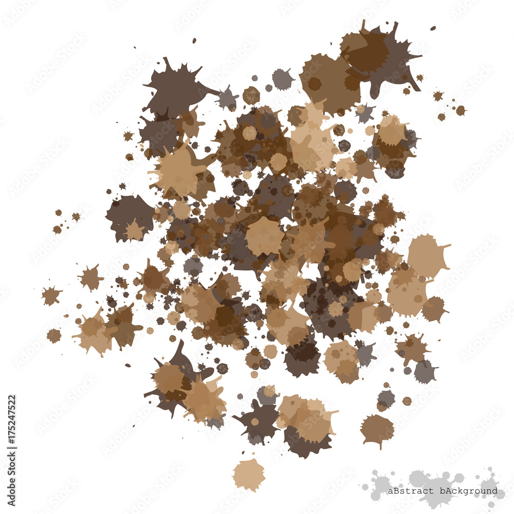 Colorful spots and sprays on a white used to website template or texture background. Abstract art water color vector design.