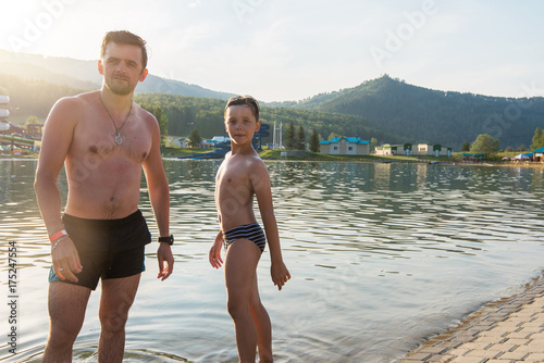 Father and his son spending...