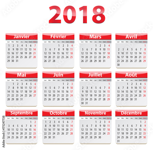 2018 French calendar