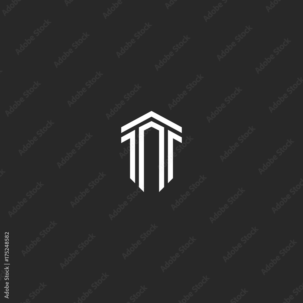Letter T Logo Lettermark Monogram Typeface Type Emblem Character Trademark  Stock Illustration - Download Image Now - iStock