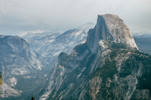 panoramic views of yosemite valley from glacier point overlook, california