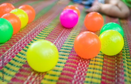 colorful balls with baby boy