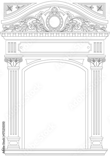 Contouring coloring of classical arch