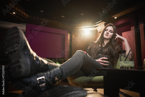 Fototapeta Concept: recreation, millennial, nightlife