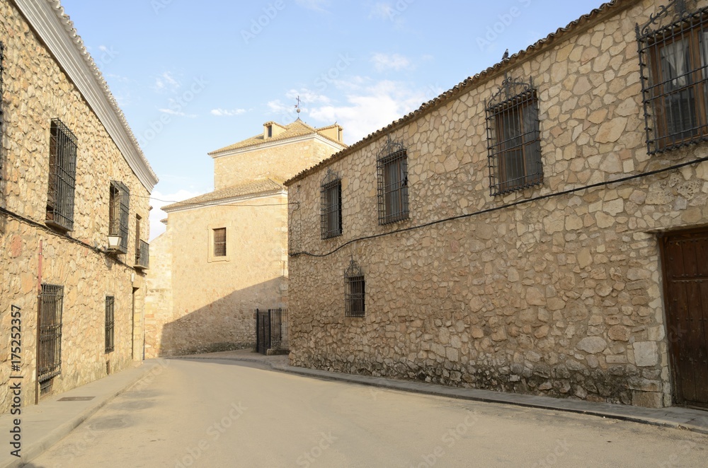 Medieval stone street in Belmonte, Spain