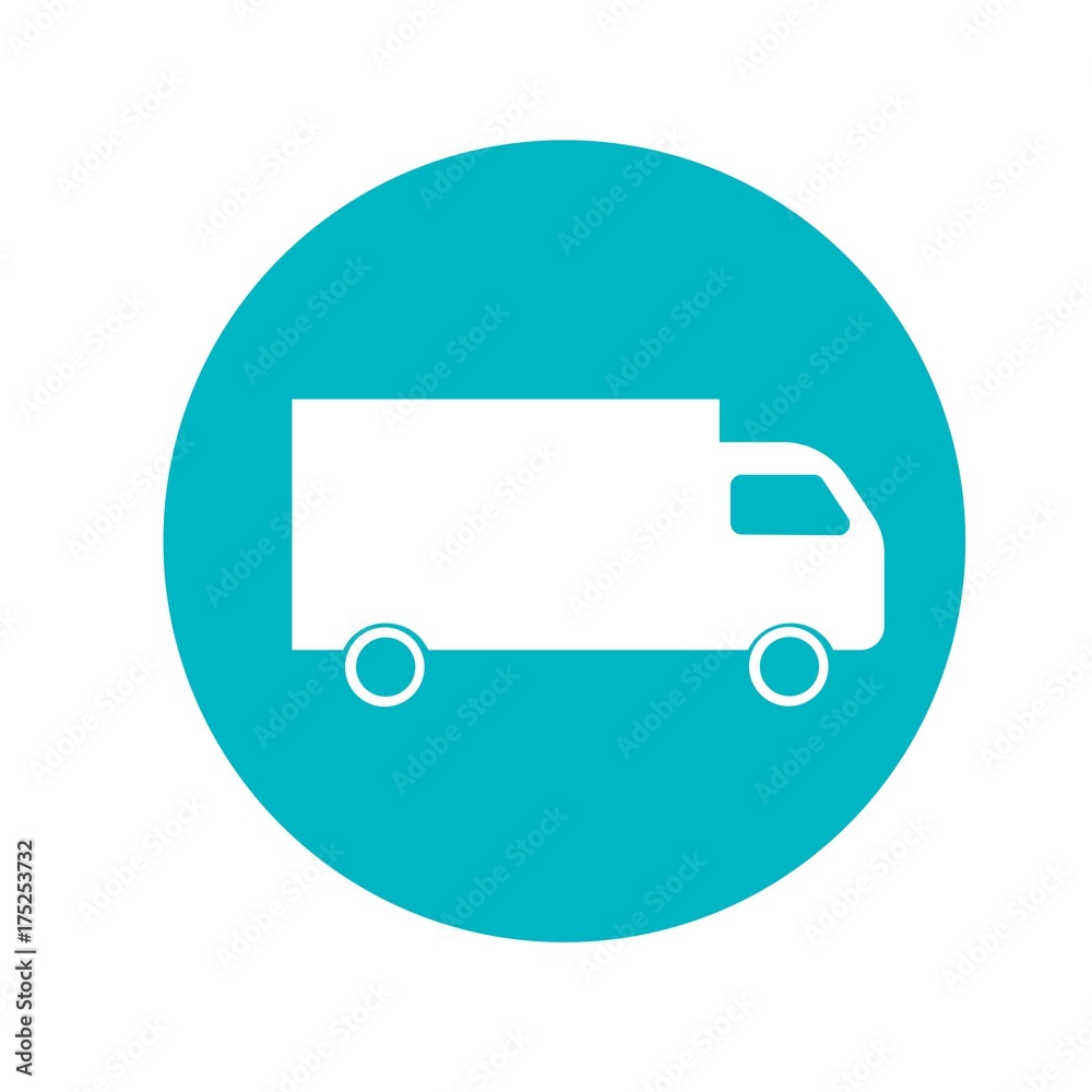 Truck traffic sign flat icon.Vector illustration. Truck traffic sign flat icon.Vector illustration.