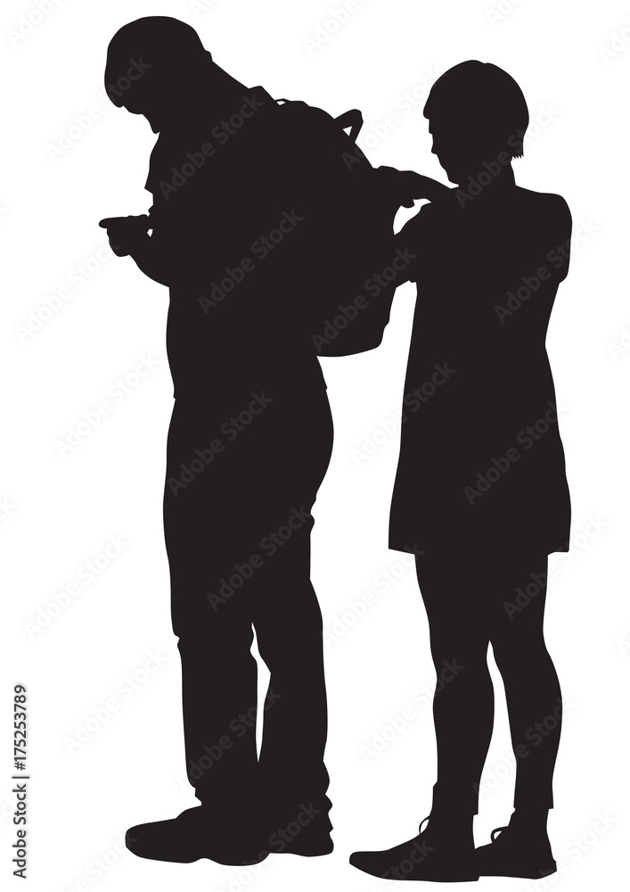 Women with a camera on white background Women with a camera on white background